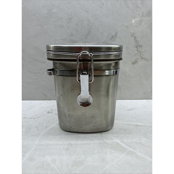 Dunkin Donuts Large Steel Sealing Coffee Canister Kitchen Spice Jar - Picture 4 of 9